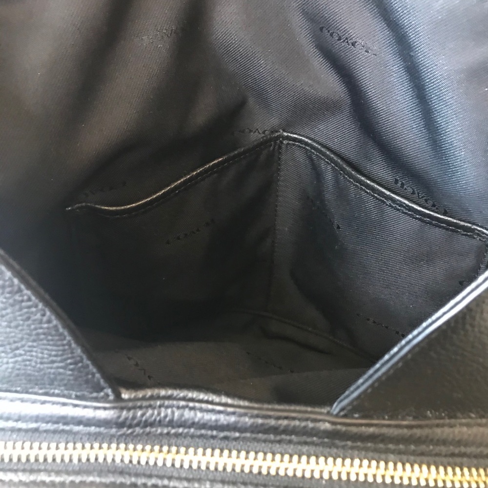 Coach Black Shoulder Bag with Gold Accents - Picture 6 of 13